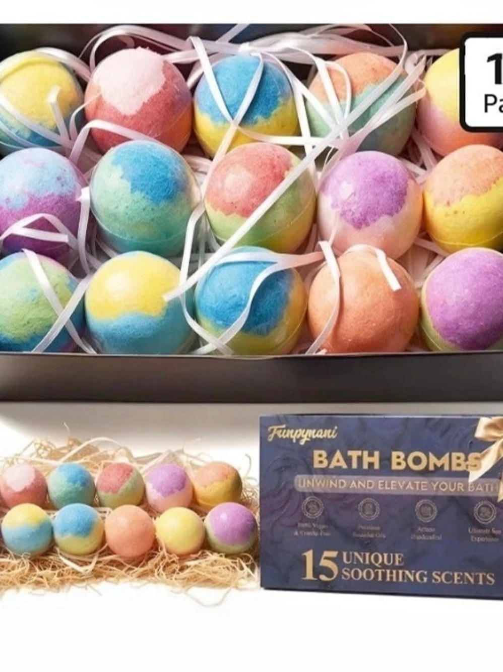 Bath Bombs for Women - 15 Pack Mini Bath Bombs Gift Set